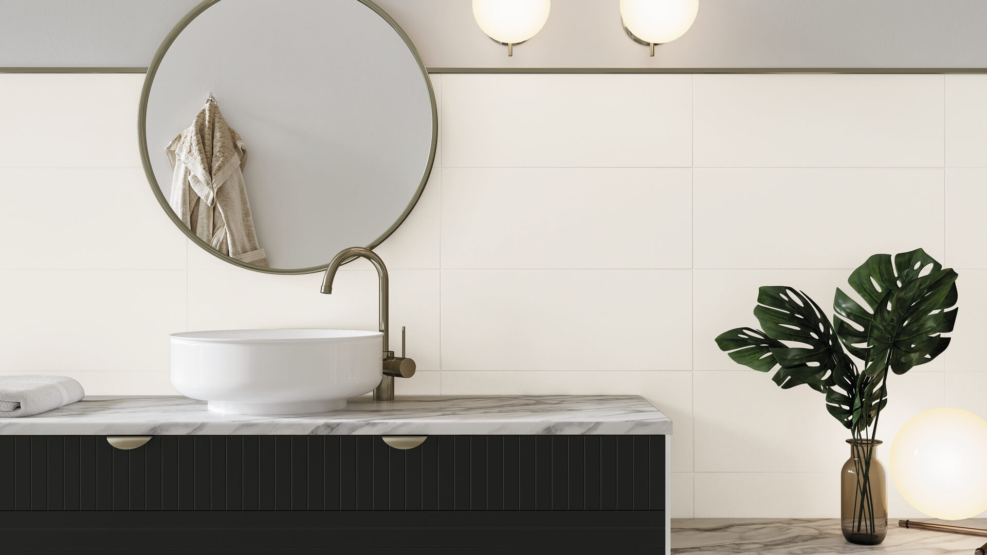 BAÑO MODERNO BEIGE