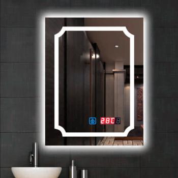 ESPEJO LED RECTANGULAR 80 X 60 CON TEMPERATURA 60