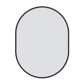 ESPEJO OVALADO 60 X 45 CON MARCO NEGRO