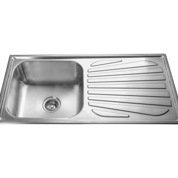 FREGADERO AQUILES UNA POZA CON ESCURRIDOR 100X50X20CM