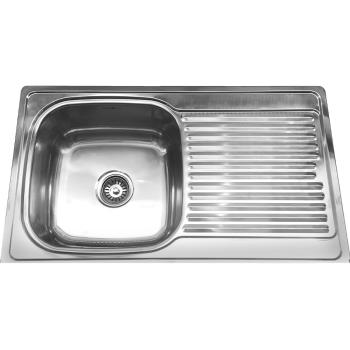 FREGADERO EROS UNA POZA CON ESCURRIDOR 86X50X17CM