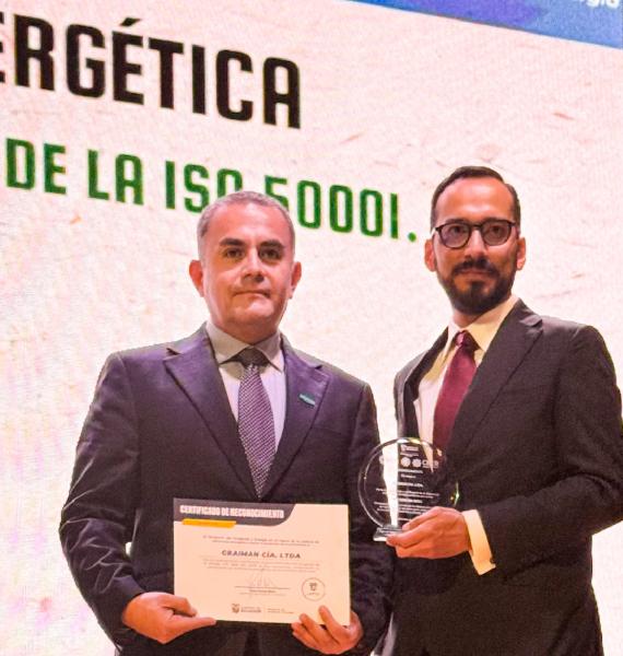 Fuimos reconocidos por el Ministerio de Ambiente y Energía por nuestra gestión responsable de los recursos.